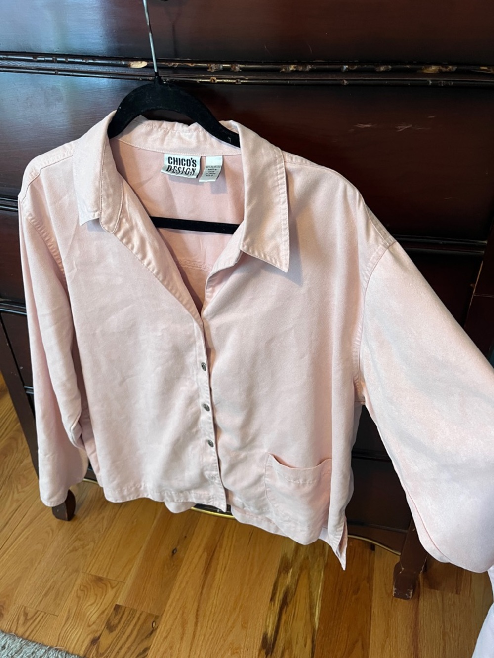 Chico's Design Light Pink Button-Up Shirt